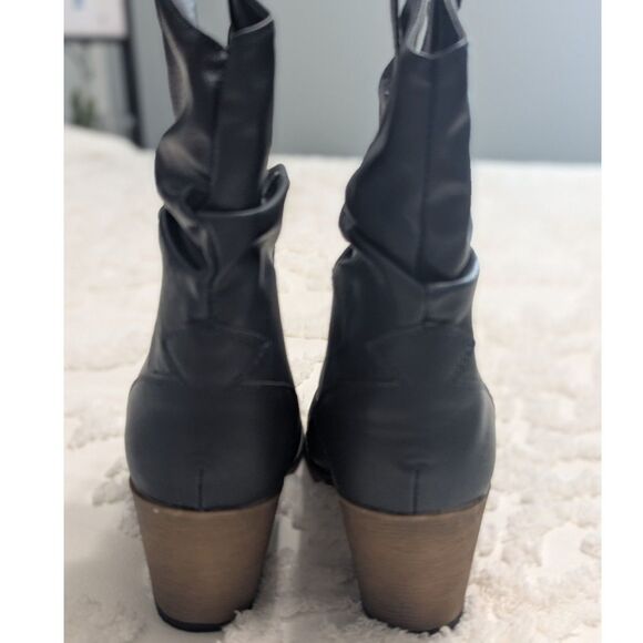 🤠 Charles Albert Western Cowboy Distressed Boots Navy Size 8 NWOT - Picture 2 of 7